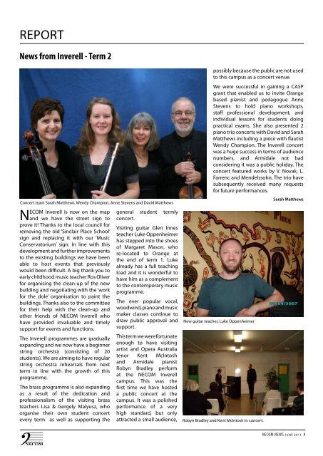 Volume 23, June 2011 - New England Conservatorium of Music