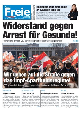 Widerstand gegen Arrest für Gesunde!