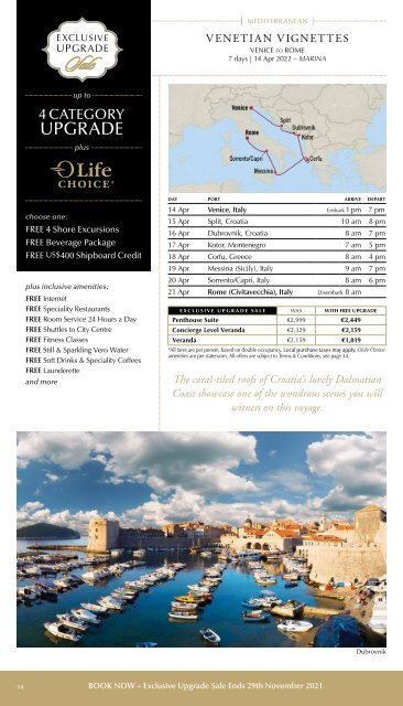 Oceania Cruises - Exclusive Upgrade Sale