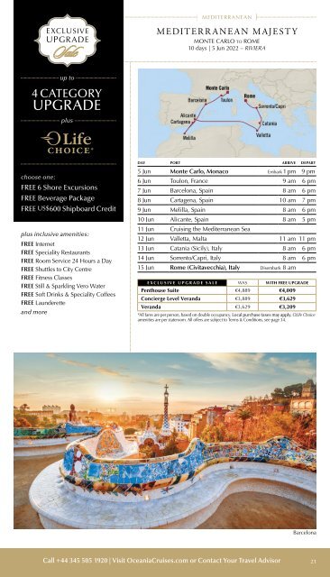 Oceania Cruises - Exclusive Upgrade Sale