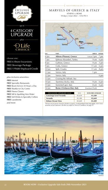 Oceania Cruises - Exclusive Upgrade Sale