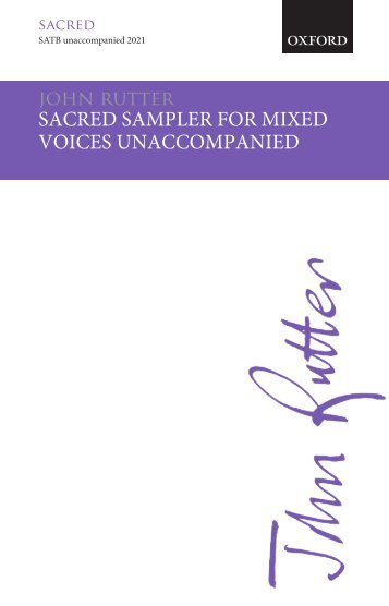 John Rutter SATB Sacred sampler - Unaccompanied