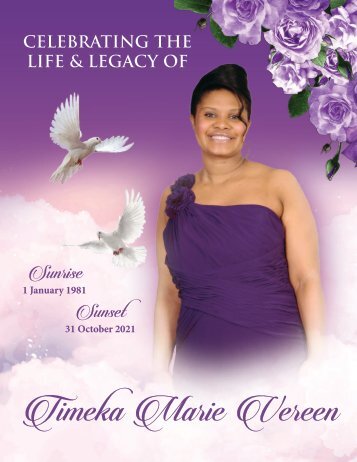 Timeka Vereen Funeral Program