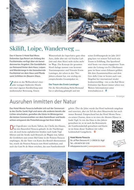 Südtirol Magazin Winter 2021/22 - WamS