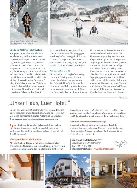 Südtirol Magazin Winter 2021/22 - WamS