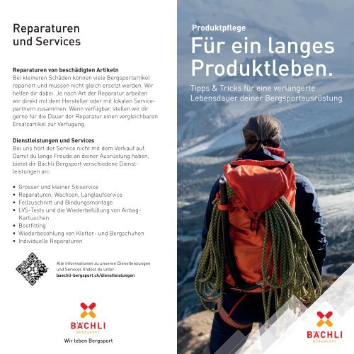 Produktpflege und Services