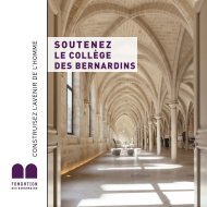 Brochure Fondation des Bernardins