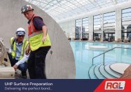 UHP concrete surface preparation and scabbling help keep state-of-the-art leisure complex in the right lane. preparation