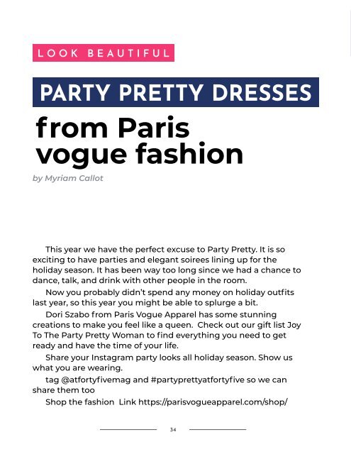 Dori Szabo: Fly To Paris Fashion AT FORTY FIVE Magazine Issue 2021 16