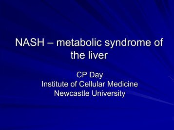 NASH – metabolic syndrome of the liver - Dr. Falk Pharma GmbH