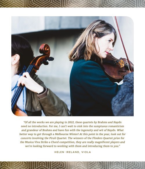 Flinders Quartet 2022 season brochure