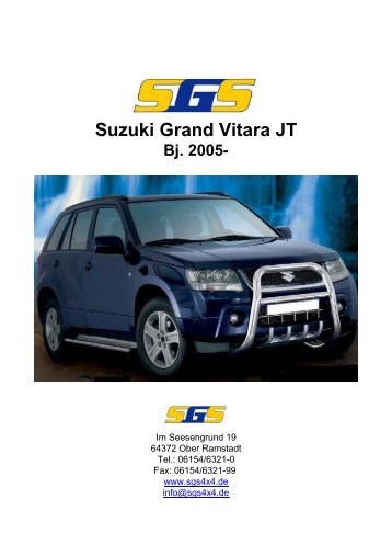 Preise Suzuki Grand Vitara JT Bj. 2005 - SGS