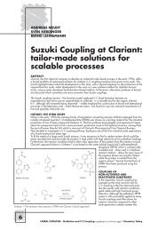 tailor-made solutions for scalable processes - Chemistry Today