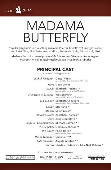 MADAMA BUTTERFLY - Lyric Opera of Kansas City