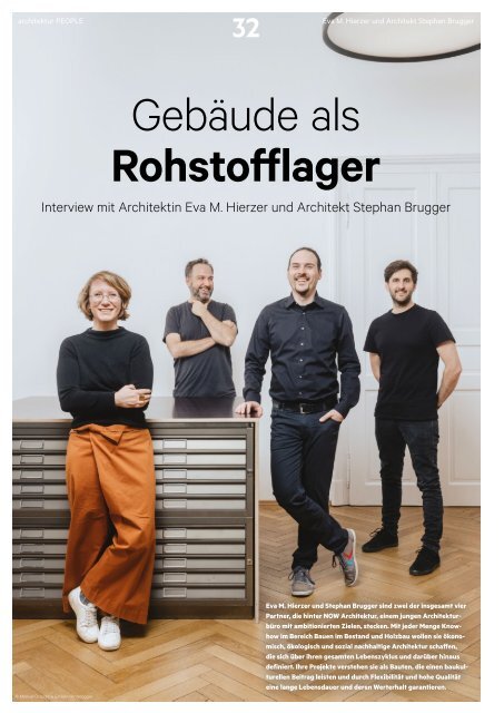  architektur FACHMAGAZIN People 2021