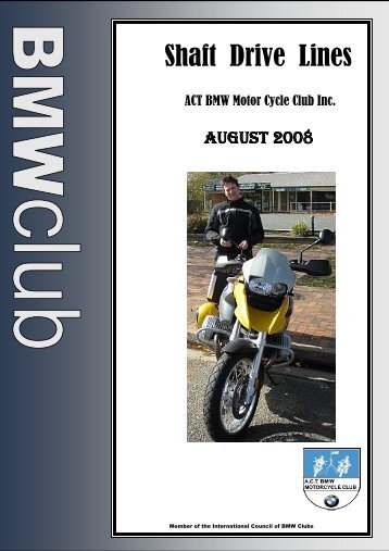 August 2008 Magazine - ACT BMW Motorcycle Club