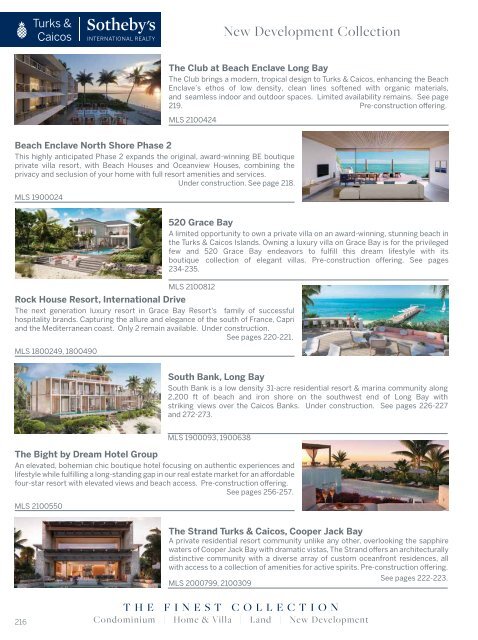 Turks & Caicos Islands Real Estate Winter/Spring 2021/22