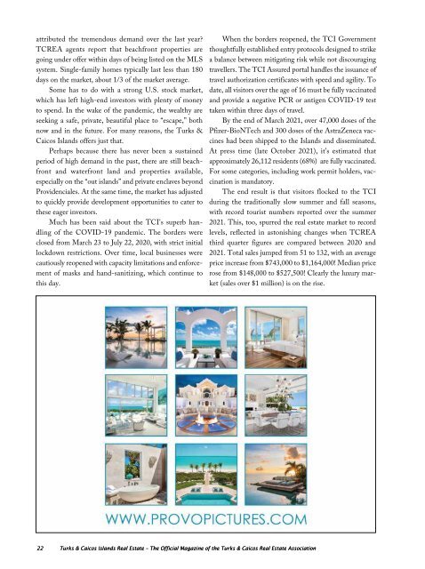 Turks & Caicos Islands Real Estate Winter/Spring 2021/22