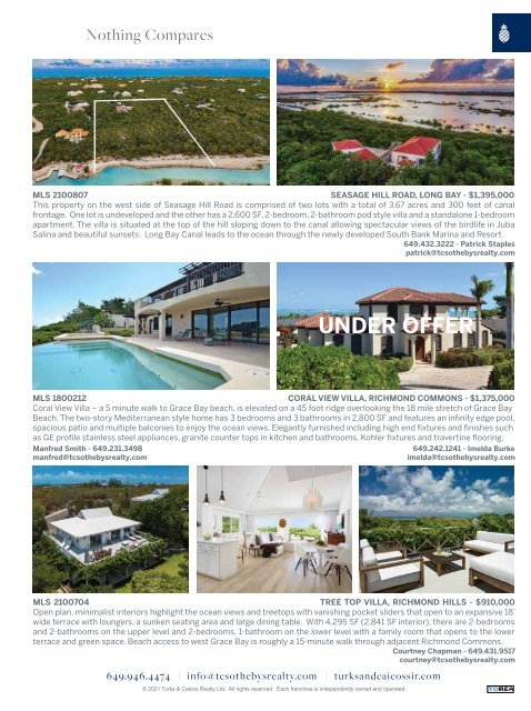 Turks & Caicos Islands Real Estate Winter/Spring 2021/22