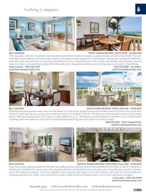 Turks & Caicos Islands Real Estate Winter/Spring 2021/22