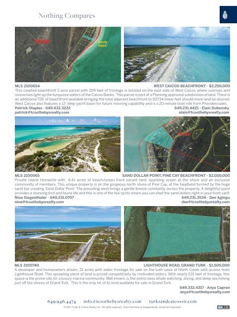 Turks & Caicos Islands Real Estate Winter/Spring 2021/22