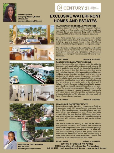 Turks & Caicos Islands Real Estate Winter/Spring 2021/22