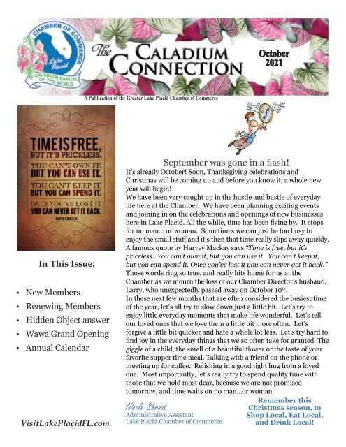 October Newsletter