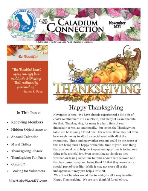 November Newsletter