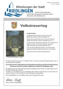 Amtliches Mitteilungsblatt Riedlingen 10.11.2021