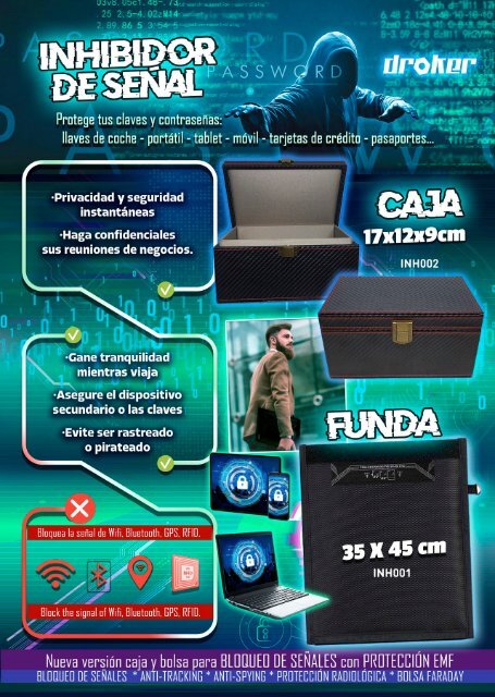 FLYER DROKER INHIBIDORA, CAJA Y FUNDA 