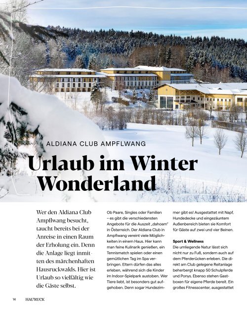 HAU'RUCK - Das Hausruckwald-Magazin / Winter 2021