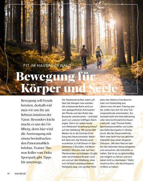 HAU'RUCK - Das Hausruckwald-Magazin / Winter 2021