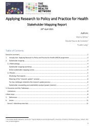 ARCH Stakeholder Mapping Report