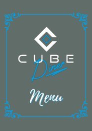 Cube Diner Speisenkarte
