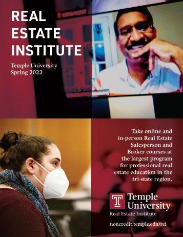 Real Estate Institute Spring 2022 Brochure