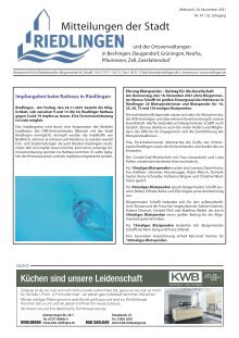 Amtliches Mitteilungsblatt Riedlingen 24.11.2021