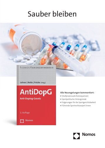 Anti-Doping-Gesetz: AntiDopG