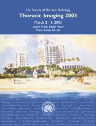 Thoracic Imaging 2003 - Society of Thoracic Radiology