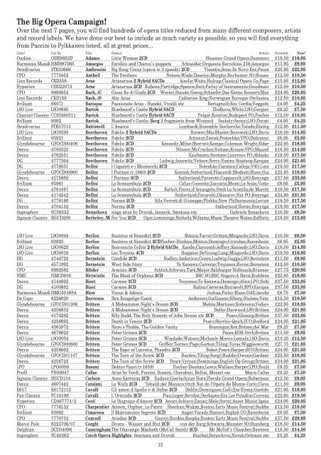 MARCH 2012 LIST This monthly listing is available to ... - Europadisc