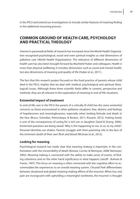 Unveiling a fragile spirituality: Experiences of connectedness in pediatric palliative care