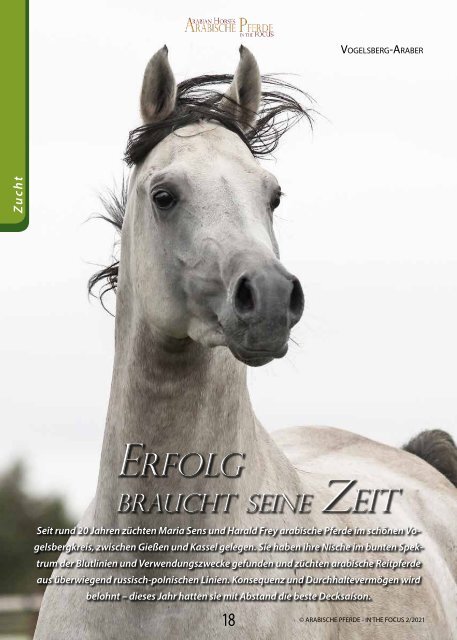 Arabische Pferde IN THE FOCUS 3/201 - Gestütsportrait Vogelsberg Araber