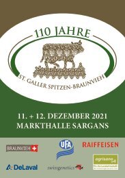 Katalog 110 Jahre St. Galler Braunvieh