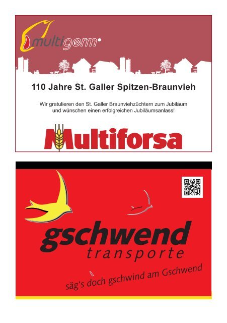 Katalog 110 Jahre St. Galler Braunvieh