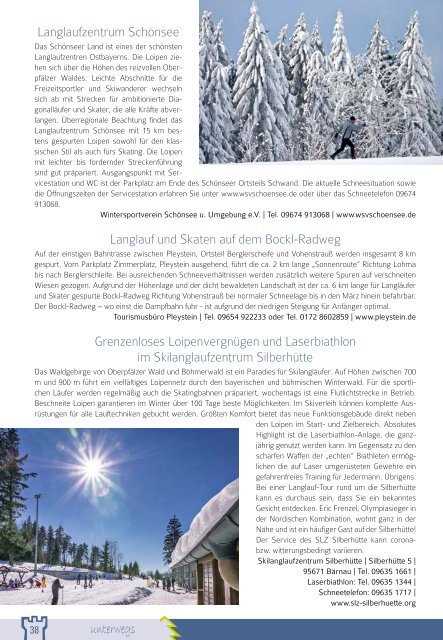 Freizeitmagazin  Oberpfälzer  Wald  Winter 2021/2022