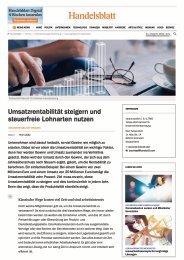 Handelsblatt - Umsatzrentabilität steigern