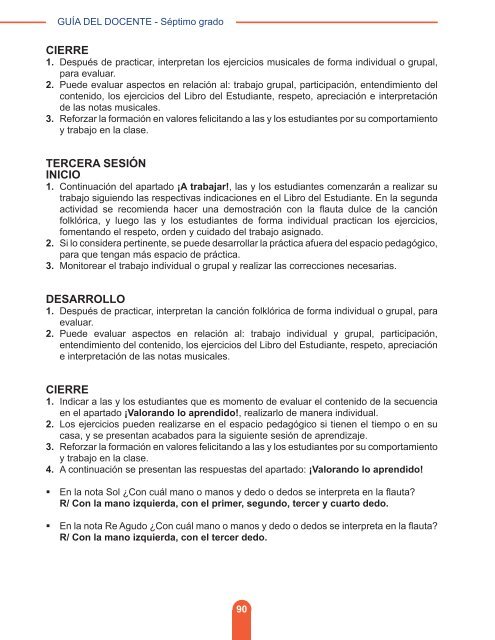 Guía del Docente Educación Artística 7mo