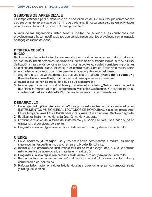 Guía del Docente Educación Artística 7mo