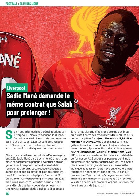 wiwsport Magazine n°19 - 25 novembre 2021