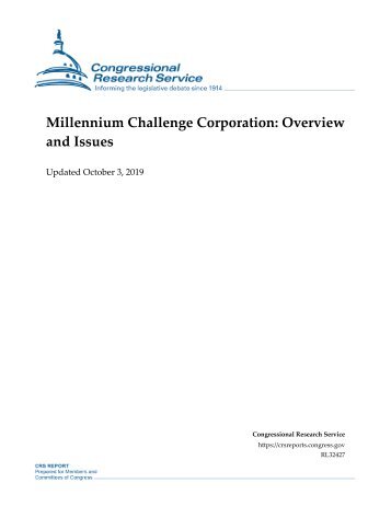 Millennium Challenge Corporation_ Overview and Issues