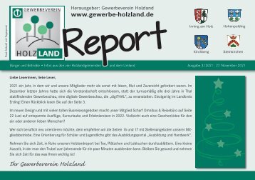 Holzlandreport Adventausgabe Dezember 2021